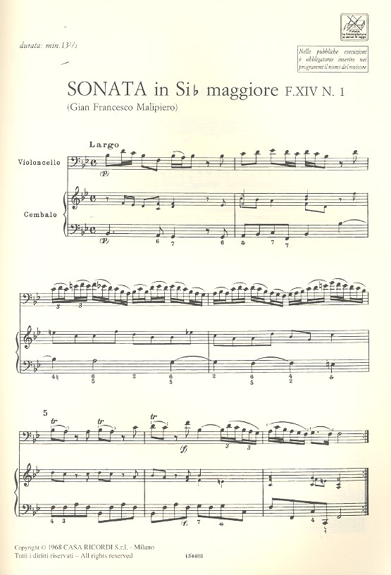 Sonate B-Dur F.XIV:1