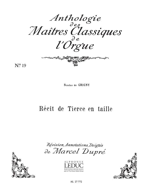 Récit de tierce en taille
