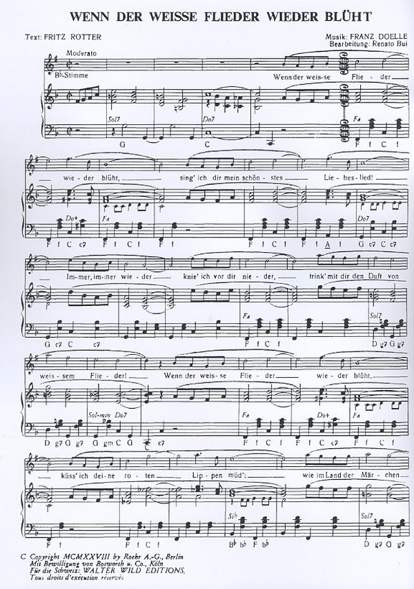 Wenn der weiße Flieder wieder blüht