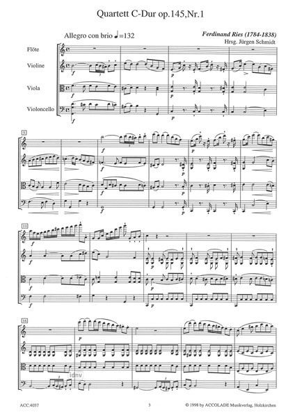 Quartett C-Dur op.145,1