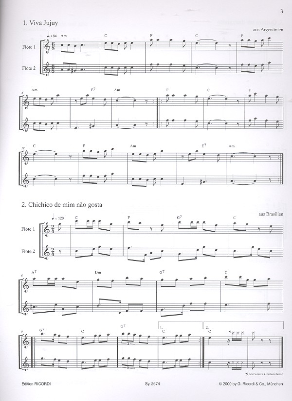 Latin Flutes 19 Lieder und Tänze aus