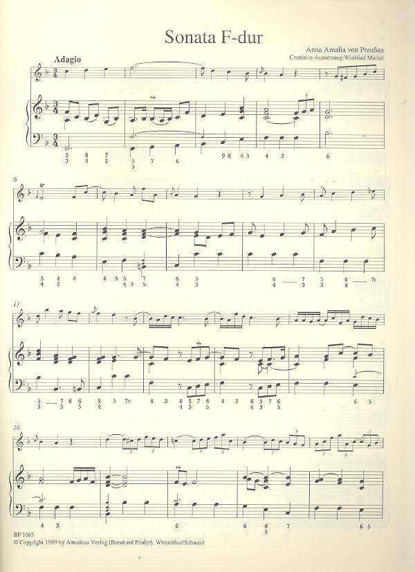 Sonate F-Dur für flöte und BC
