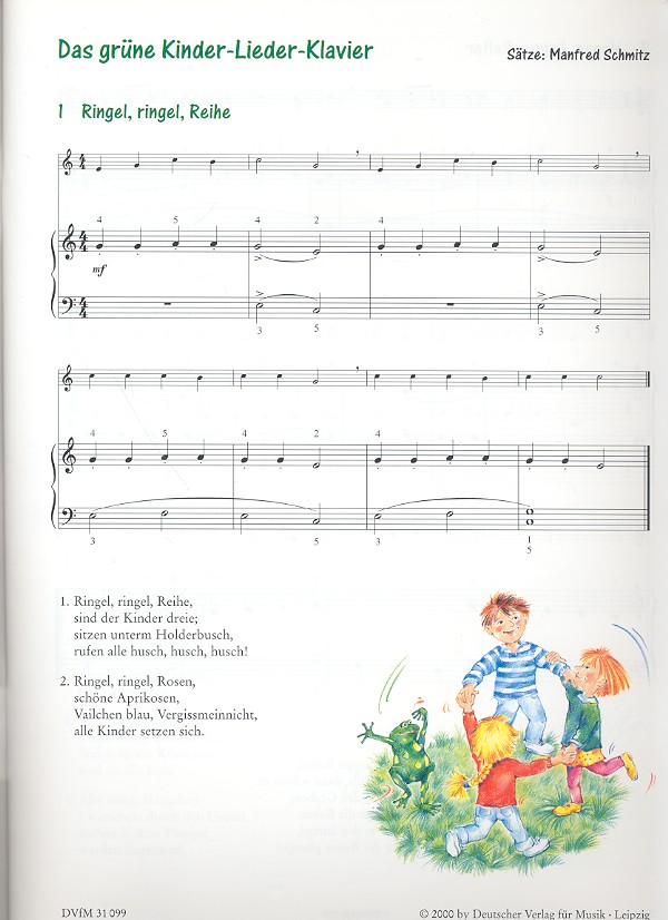 Das grüne Kinder-Lieder-Klavier