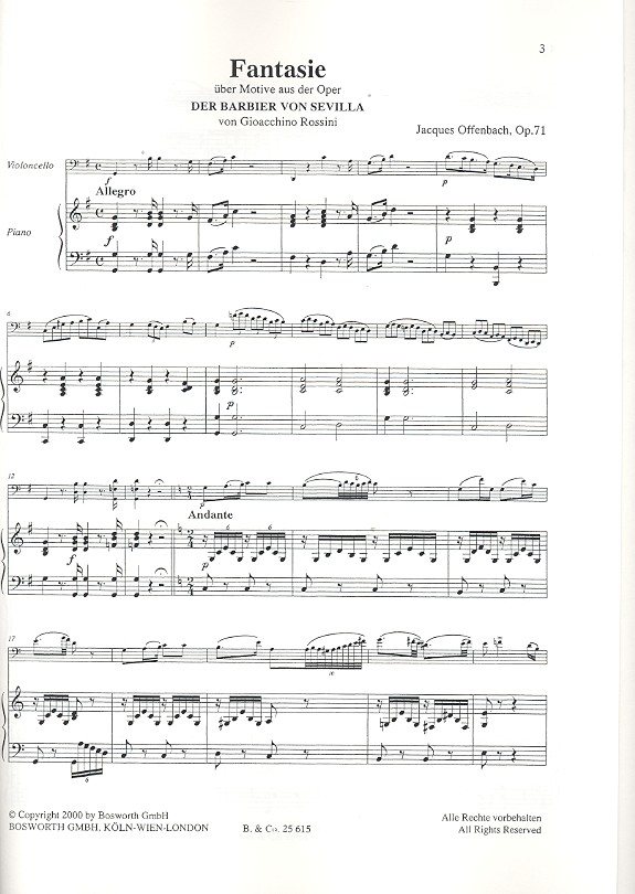 Fantaisies faciles für Violoncello