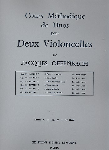 6 duos très faciles op.49 vol.1