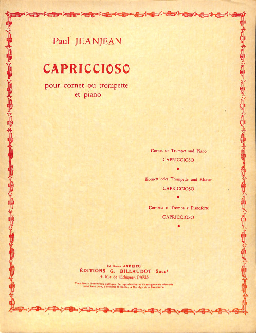Capriccioso pour cornet ou