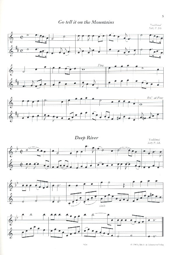 "Go down, Moses" 20 Spirituals, Gospels und Negro Folksongs 