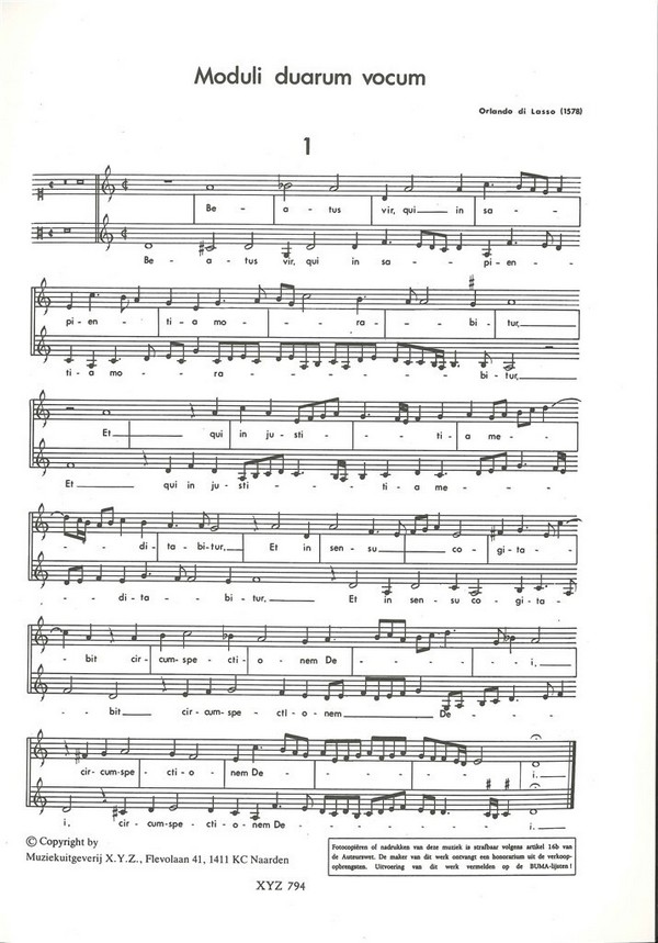 Moduli duarum vocum 1578