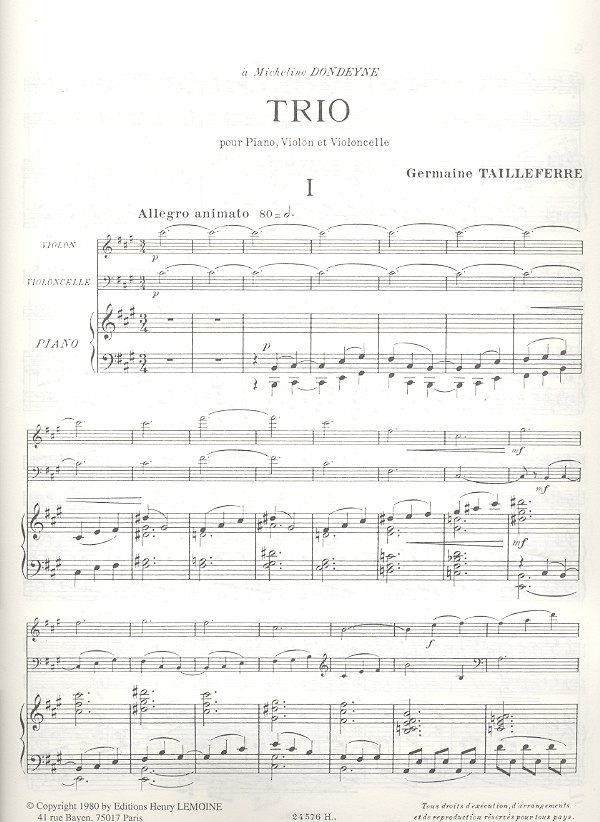 Trio pour piano, violon et