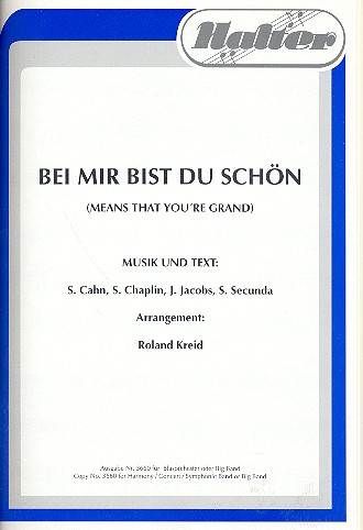 BEI MIR BIST DU SCHOEN: