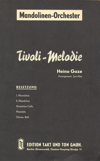 TIVOLI-MELODIE FUER MANDOLINEN-