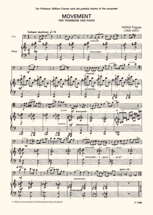 Movement für Posaune und Klavier