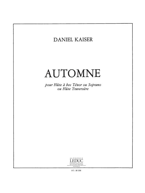 Automne pour flute a bec tenor ou