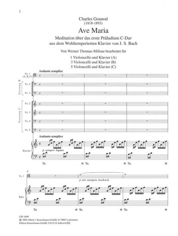 Ave Maria Meditation über das Präludium Nr.1