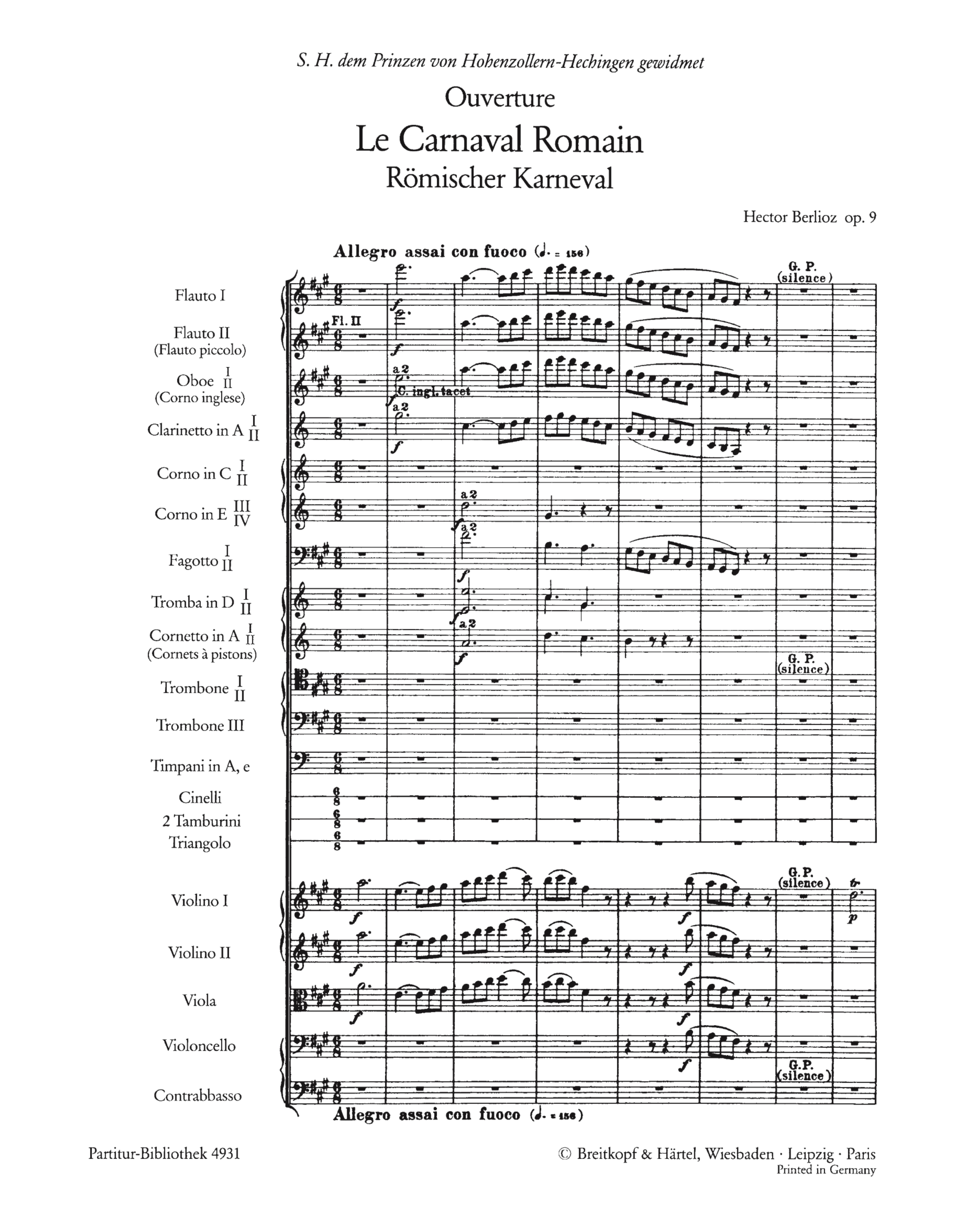 Römischer Karneval op.9 - Ouvertüre