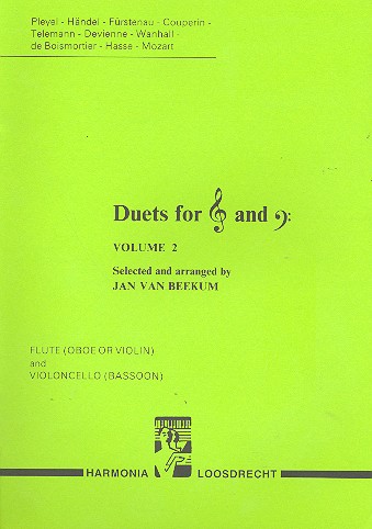 Duets for treble and bass clef vol.2