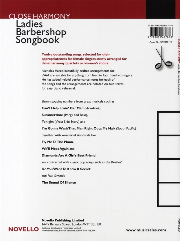 Ladies Barbershop Songbook