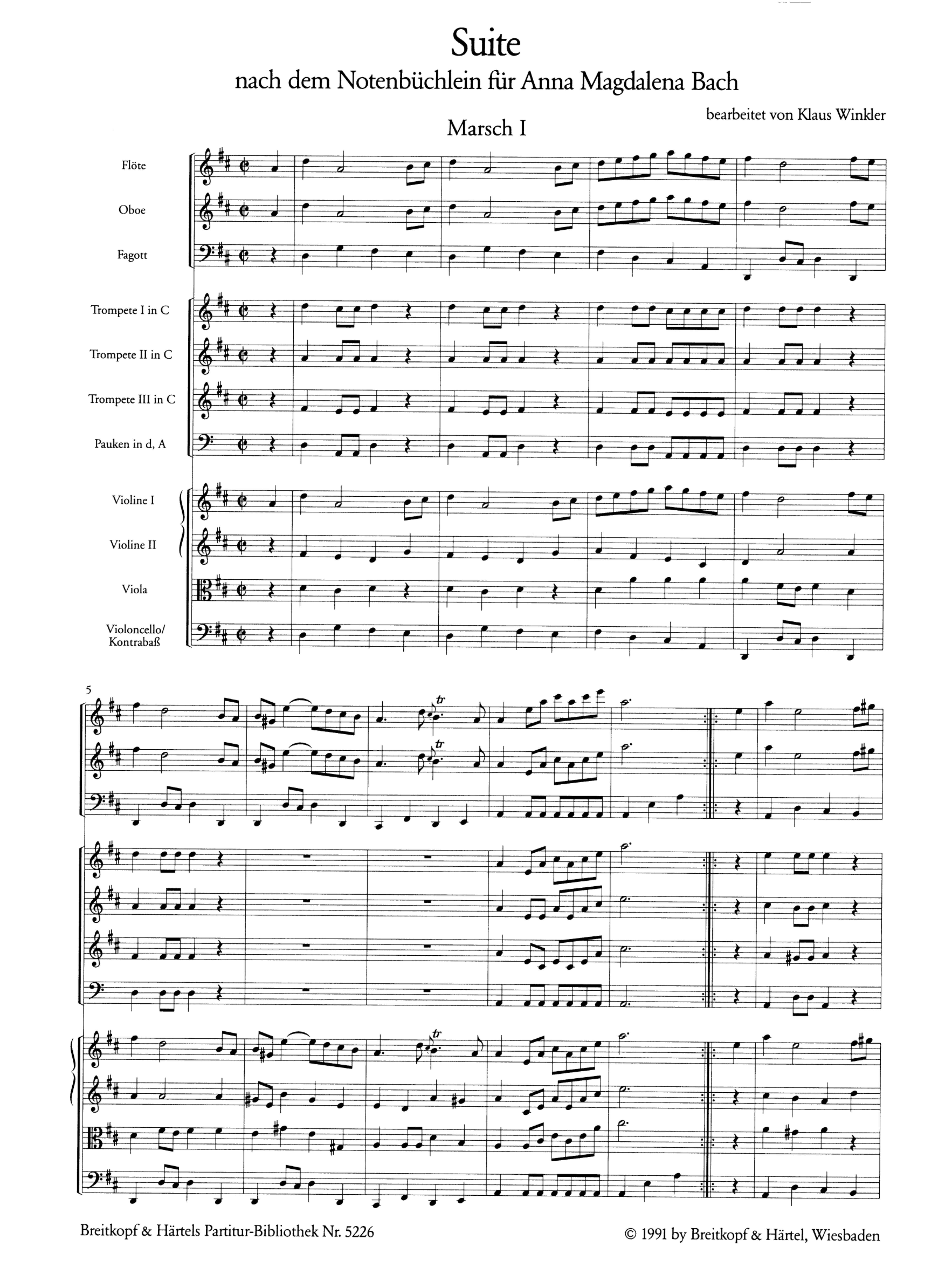 Suite aus dem 'Notenbüchlein für Anna Magdalena Bach'
