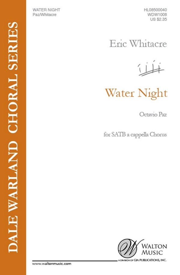 Water Night for mixed chorus a