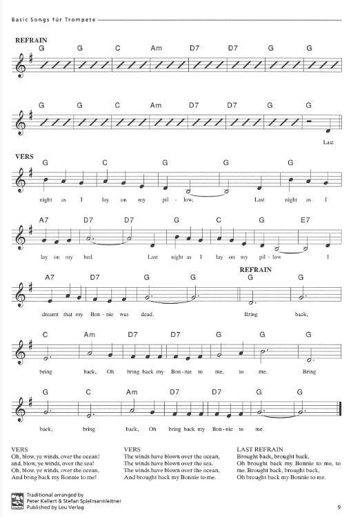 Basic Songs Band 1 (+CD): für Trompete