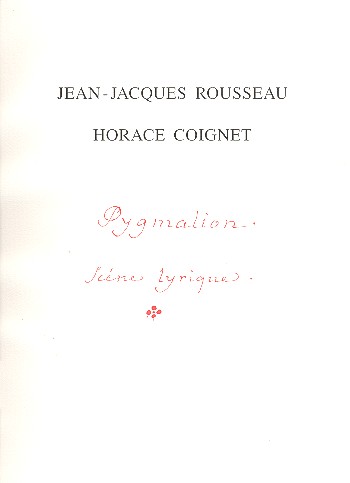 Pygmalion scène lyrique
