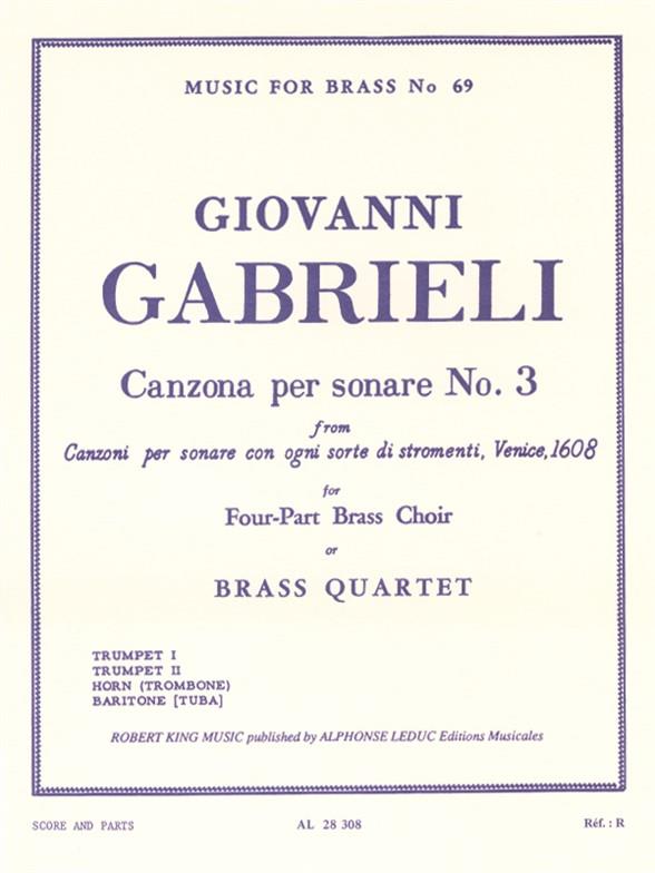 Canzona per sonare no.3 for 4-part