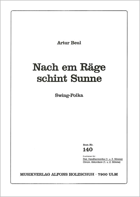 NACH EM RAEGE SCHINT SUNNE SWING-