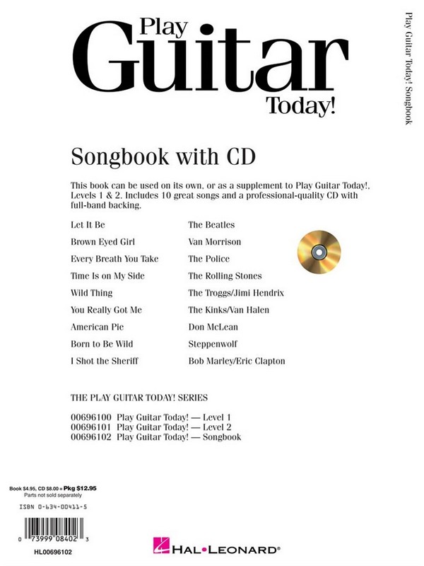Play Guitar Today Songbook (+CD):