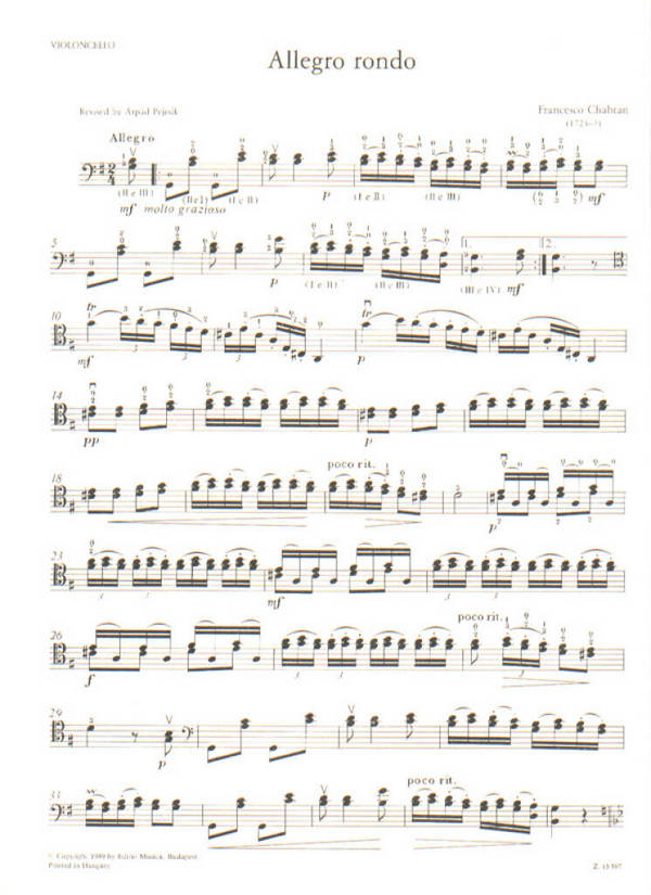 ALLEGRO RONDO PER VIOLONCELLO E