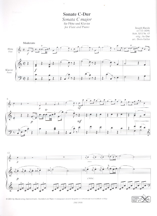 Sonate C-Dur Hob.XVI:43