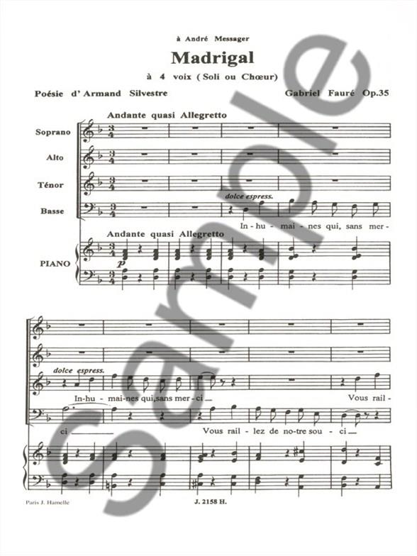 Madrigal pour soprano, alto,
