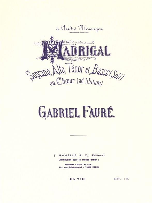 Madrigal pour soprano, alto,