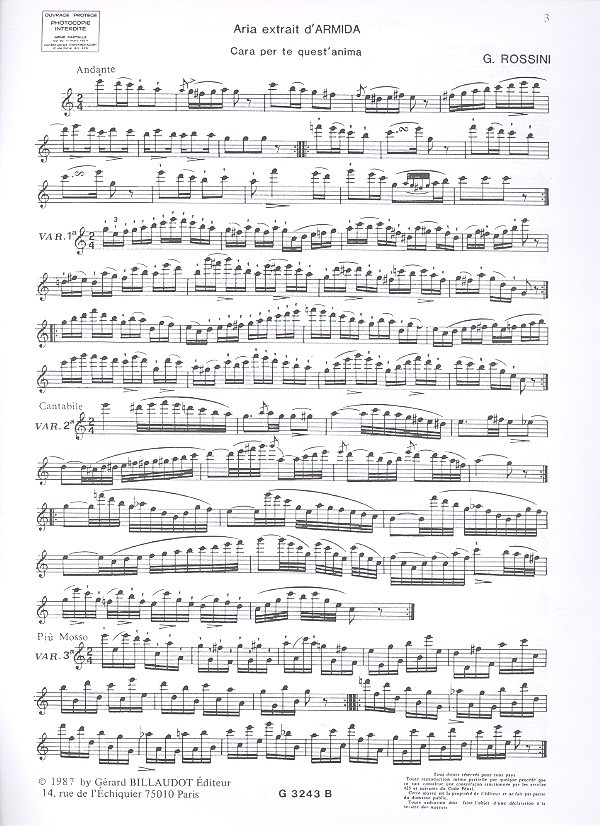 10 arias Variations sur des airs d'opéras
