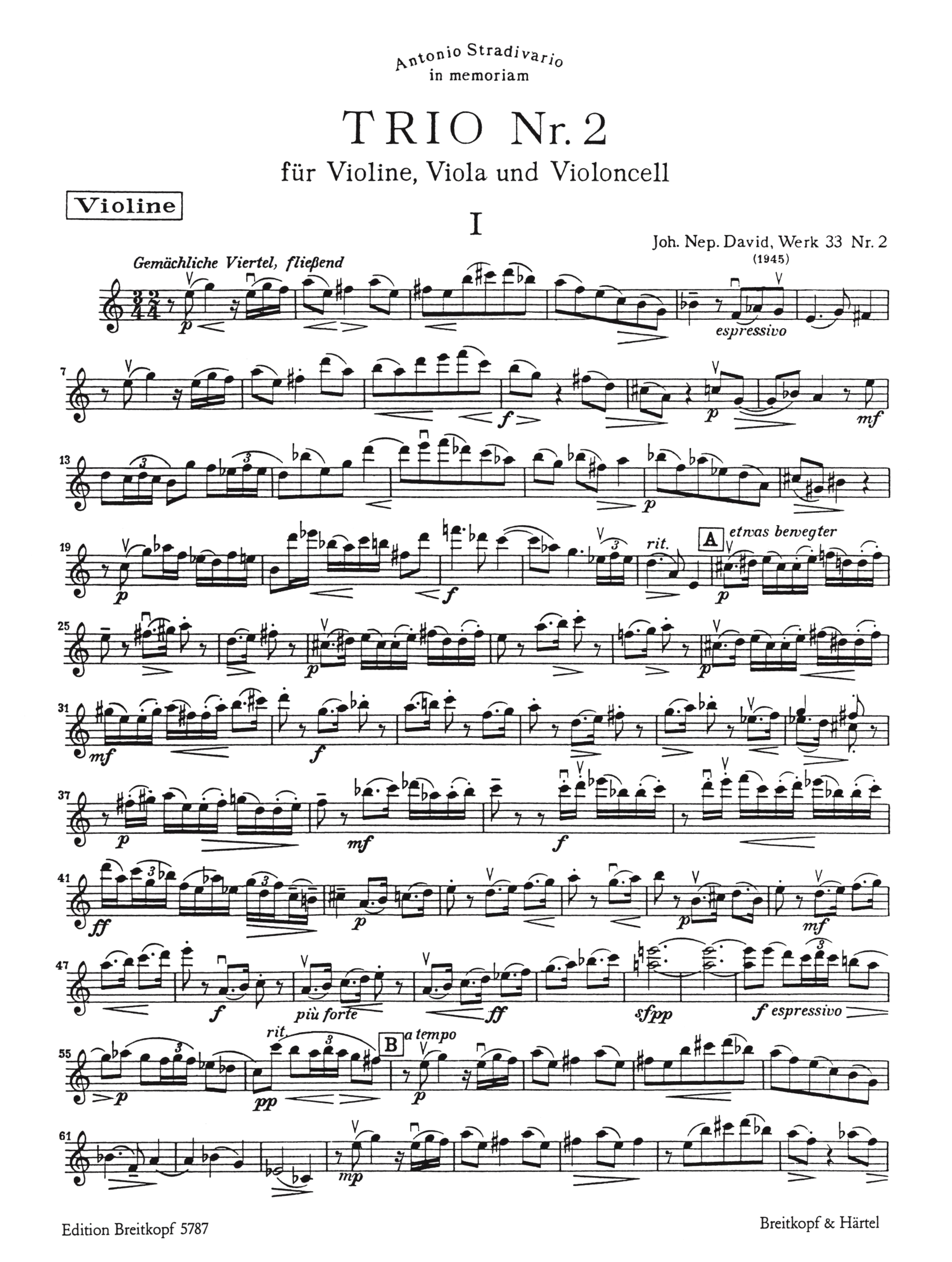 Streichtrio Nr.2 Werk 33,2