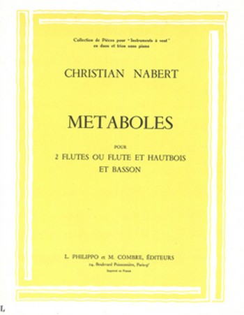 METABOLES POUR 2 FLUTES (OU FLUTE