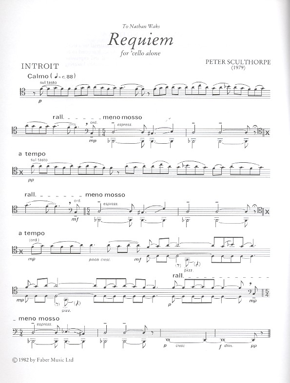 Requiem for violoncello solo