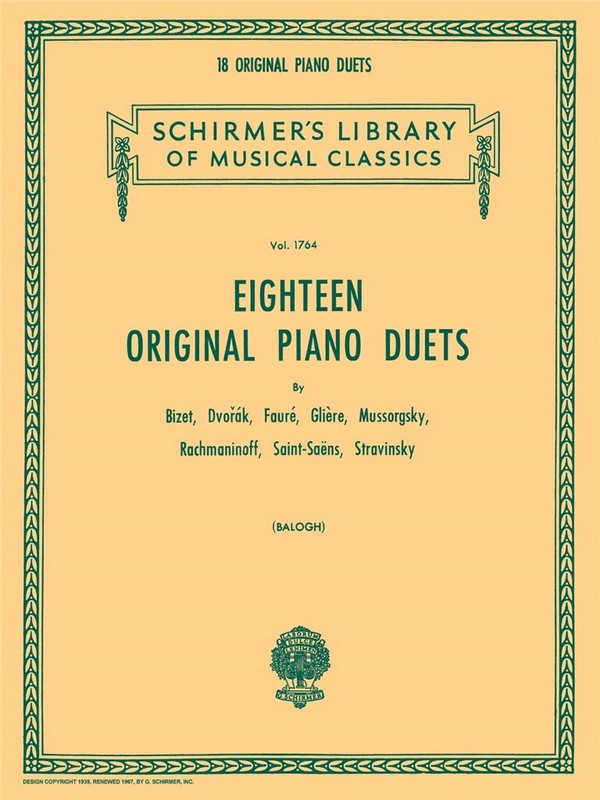 18 original Piano Duets for piano