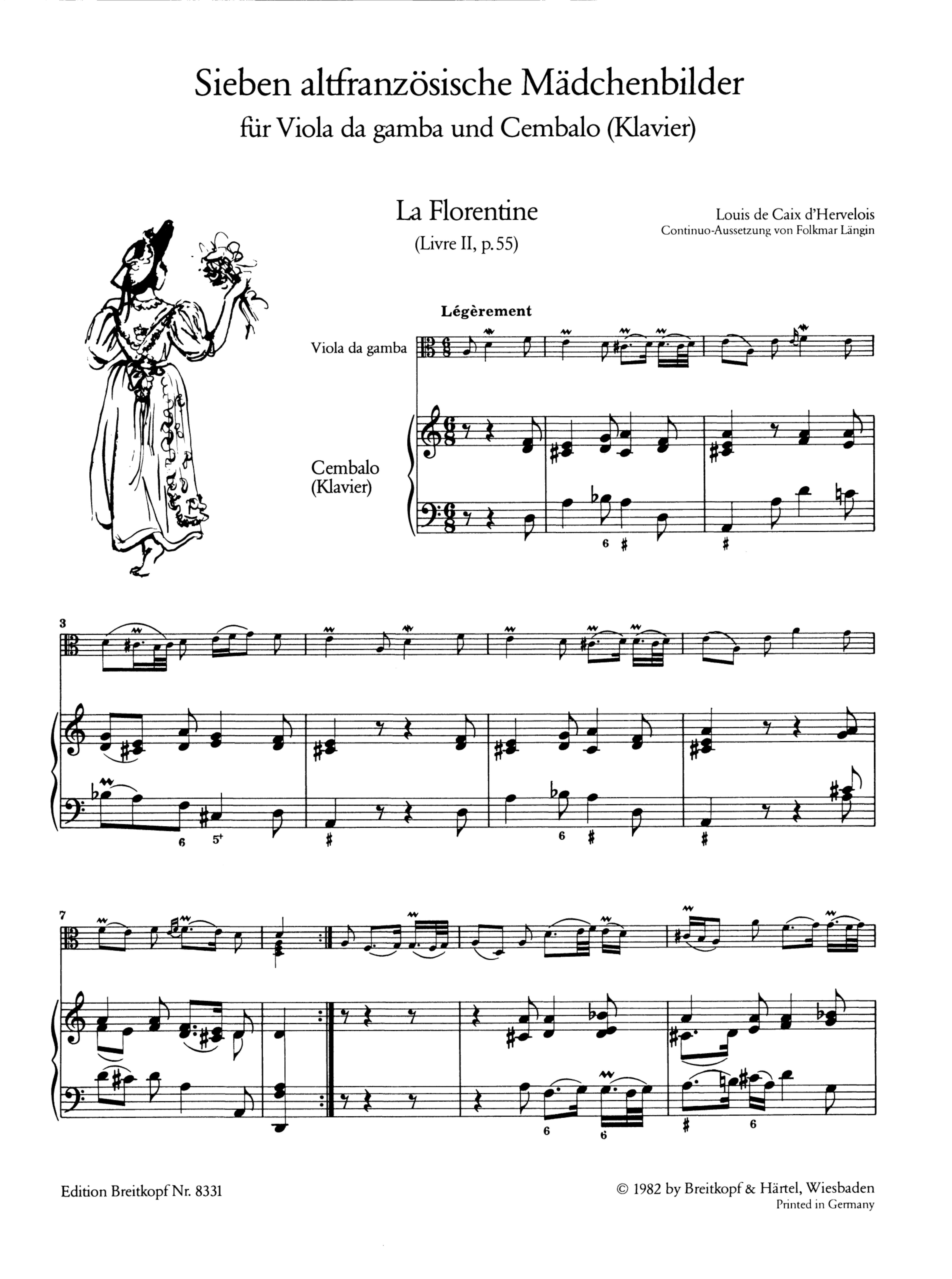 7 altfranzosische Mädchenbilder