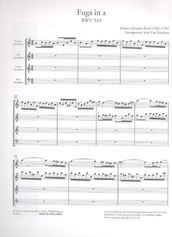 Fuge a-Moll BWV543