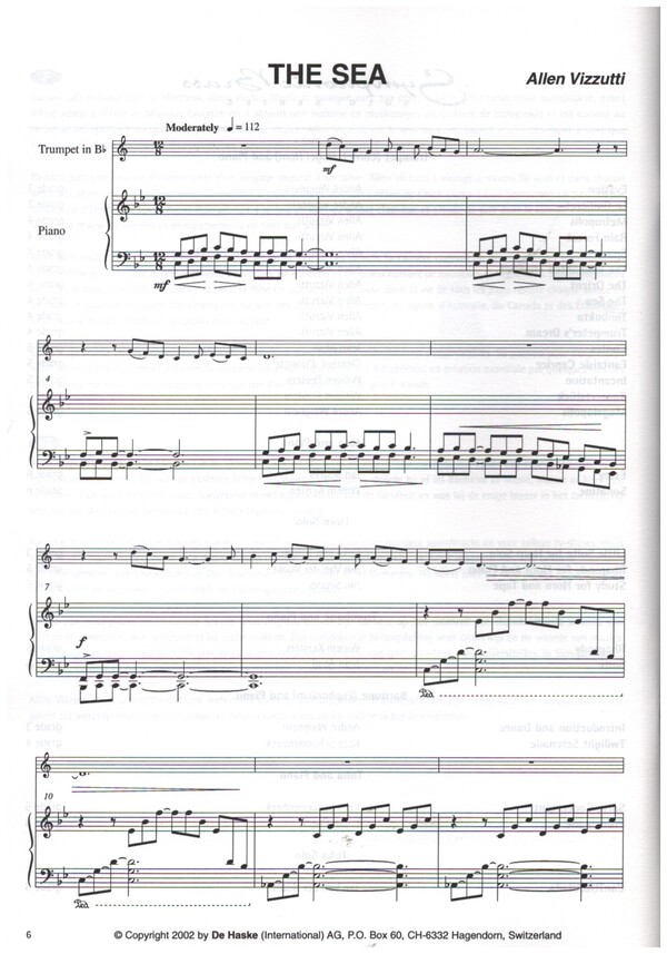 The Sea for trumpet and piano