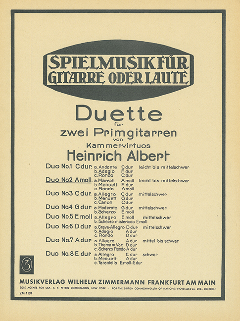 Duo a-Moll Nr.2 für 2 Primgitarren