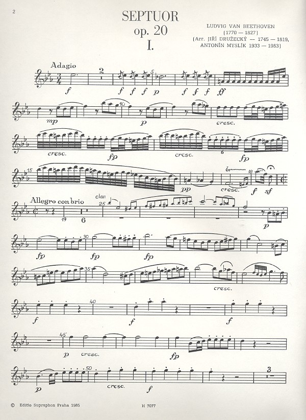 Septett op.20 für 2 Oboen,