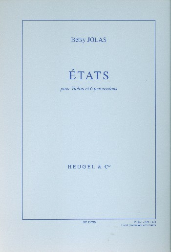 ETATS POUR VIOLON ET 6 PER-