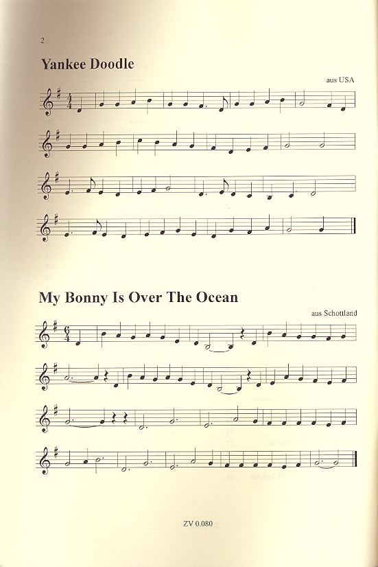 Solostücke im Violinschlüssel