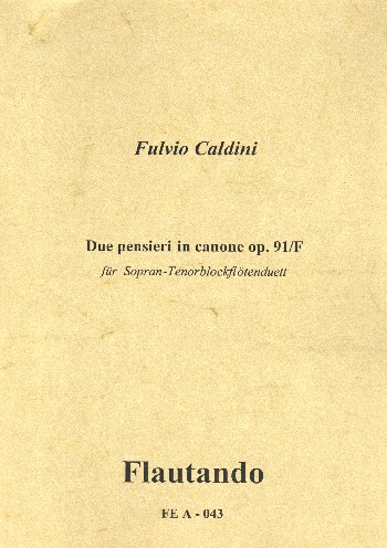 2 Pensieri in canone op.91f
