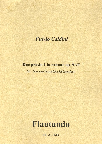 2 Pensieri in canone op.91f