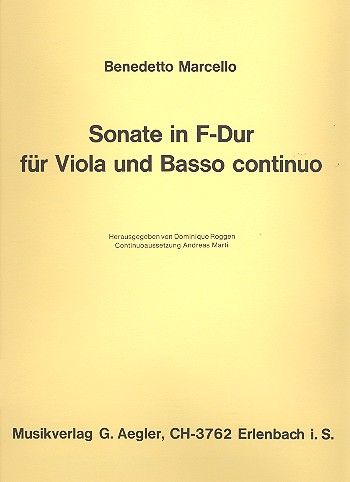 Sonate F-Dur für Viola und Bc