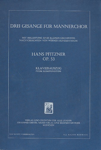 3 Gesänge op.53 für Männerchor