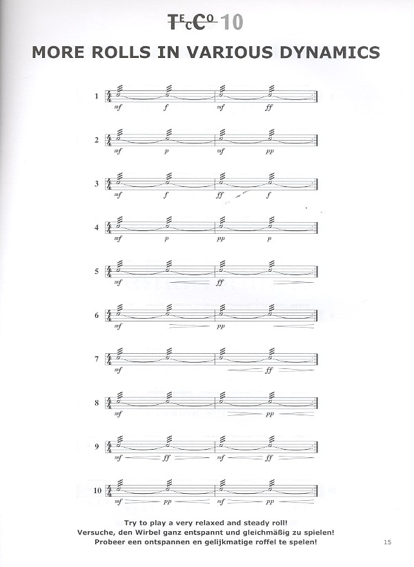 Rhythms and rolls 500 Übungen für Snare Drum