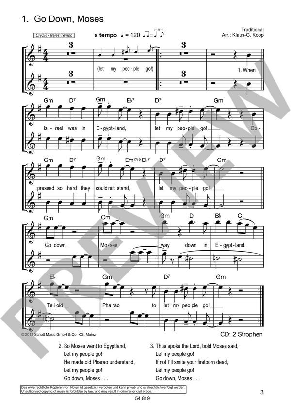 Die schönsten Spirituals & Gospels (+CD)